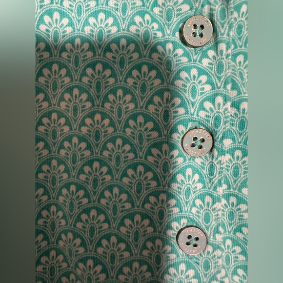 Magnolia Lane Collection Green Teal Sleeveless Masters Golf Polo Shirt - Picture 4 of 11